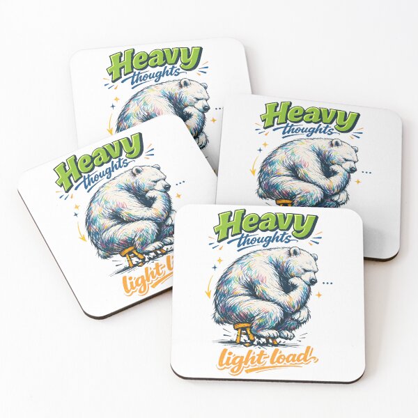 Item preview, Maurice the Vibe Existential Bear Heavy Thoughts Light Load Sketchy Art - Funny Animal Philosophy Aesthetic, Thinking Polar Bear on Tiny Stool Pencil Drawing Illustration for Deep Thinkers designed and sold by Vivaan Studio.
