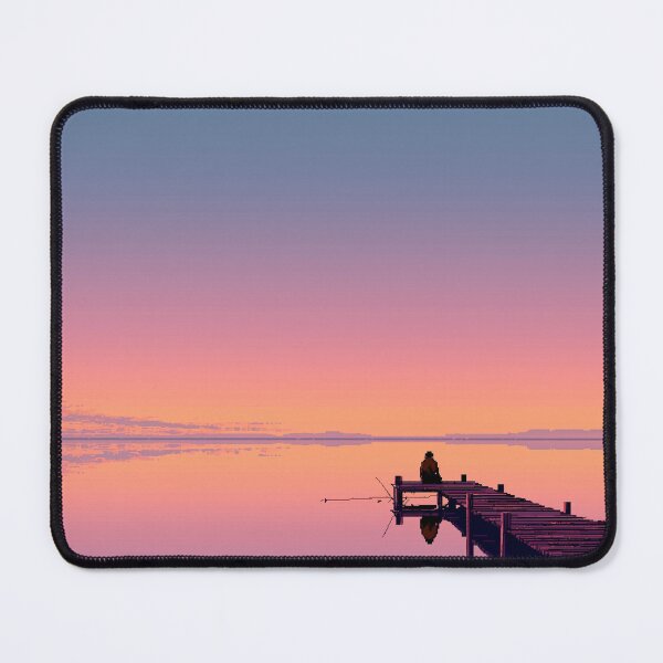 Item preview, Retro Pixel Art Fisherman at Dawn designed and sold by Rtymer.