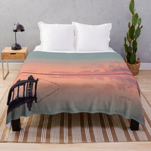 Item preview, Retro Pixel Art Fisherman at Dawn designed and sold by Rtymer.