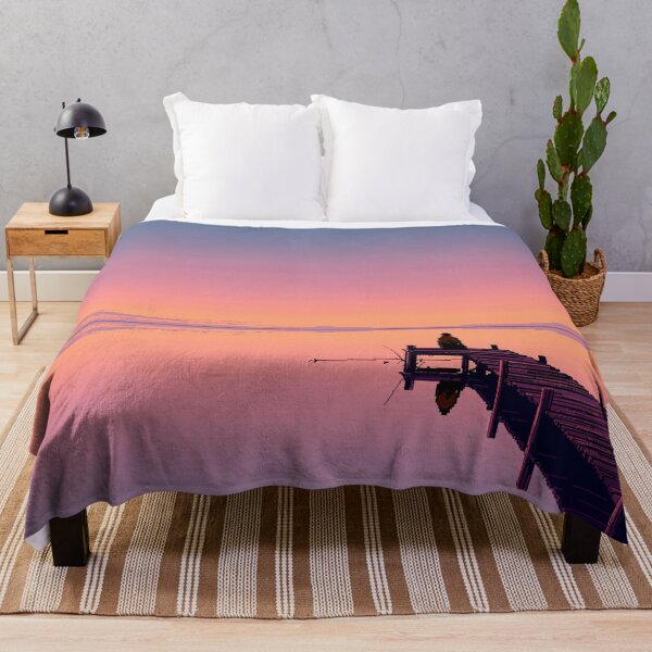 Item preview, Retro Pixel Art Fisherman at Dawn designed and sold by Rtymer.