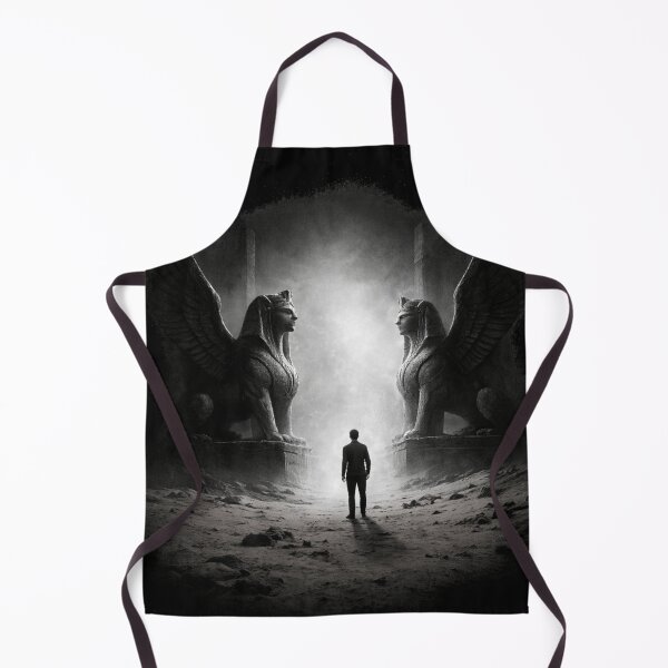 Item preview, Sphinx Gate of Judgment – Dark Mythical Minimal Art Design designed and sold by DanRoseMind.
