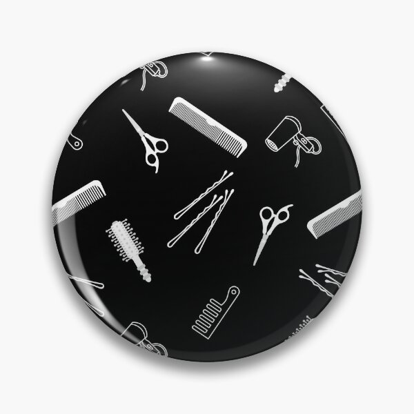 Item preview, Hairdresser Hairstylist Black and White Background Pattern designed and sold by ottrain.
