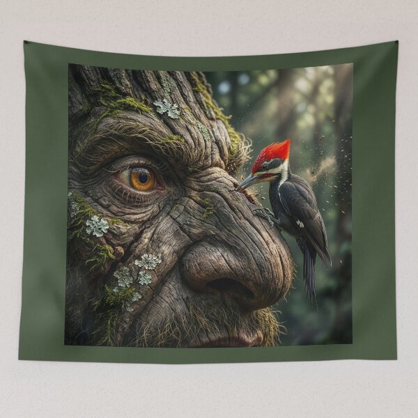 Item preview, Woodpecker Wakes Up an Ancient Tree Spirit designed and sold by Tridentulus.