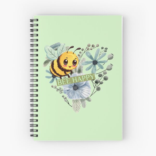 Item preview, Bee Happy Floral Heart and Cute Bee designed and sold by Rockyctees.