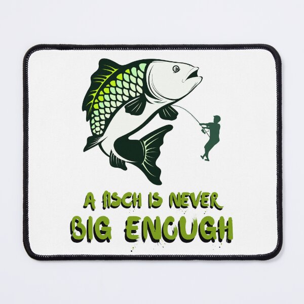 Item preview, A Fisch Is Never Big Enough – Green Funny Fishing Graphic Shirt designed and sold by SVALANART.
