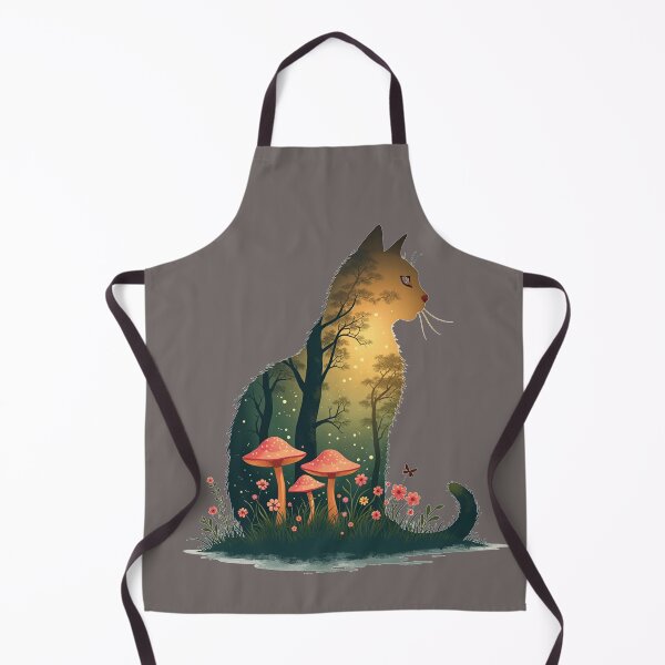 Item preview, Mystical Cat Silhouette Enchanted Flora Garden designed and sold by The Design Asset Station.