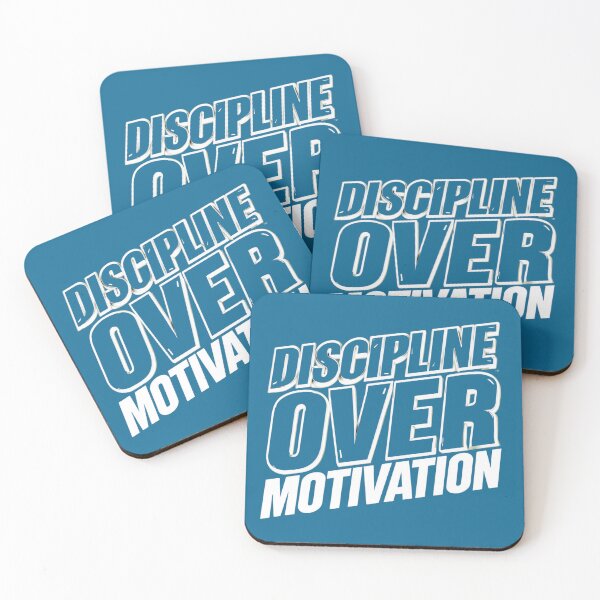 Item preview, Discipline Over Motivation | Bold Italic High-Impact Fitness Graphic designed and sold by PACS0011.