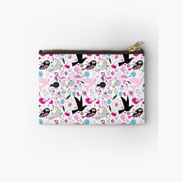 Item preview, Seamless multi-colored pattern of enamored birds designed and sold by Tanor.