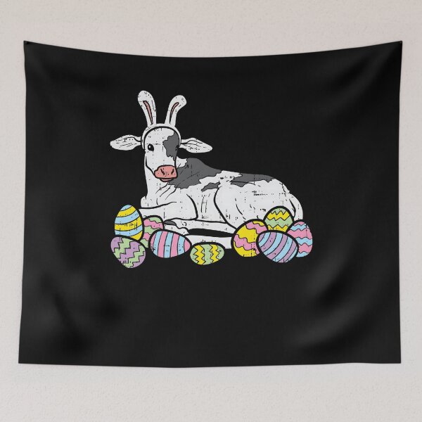 Item preview, Cow Bunny Ears Eggs Funny Farming Easter Farmer designed and sold by Boutkimaewab.