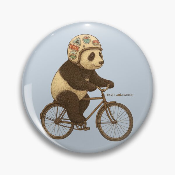 Item preview, Adventure Panda on Bike – Cute Travel Animal Illustration designed and sold by Aloloco.