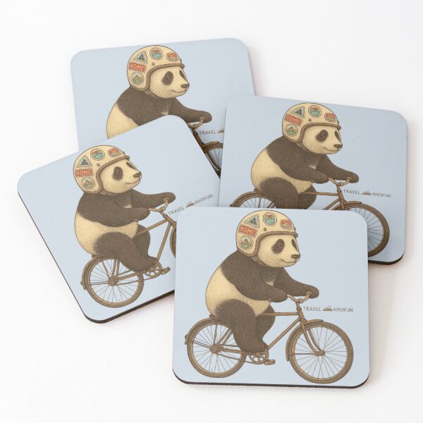 Item preview, Adventure Panda on Bike – Cute Travel Animal Illustration designed and sold by Aloloco.