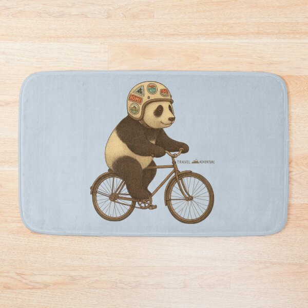 Item preview, Adventure Panda on Bike – Cute Travel Animal Illustration designed and sold by Aloloco.