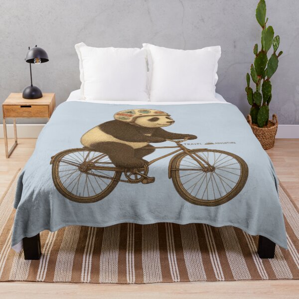 Item preview, Adventure Panda on Bike – Cute Travel Animal Illustration designed and sold by Aloloco.