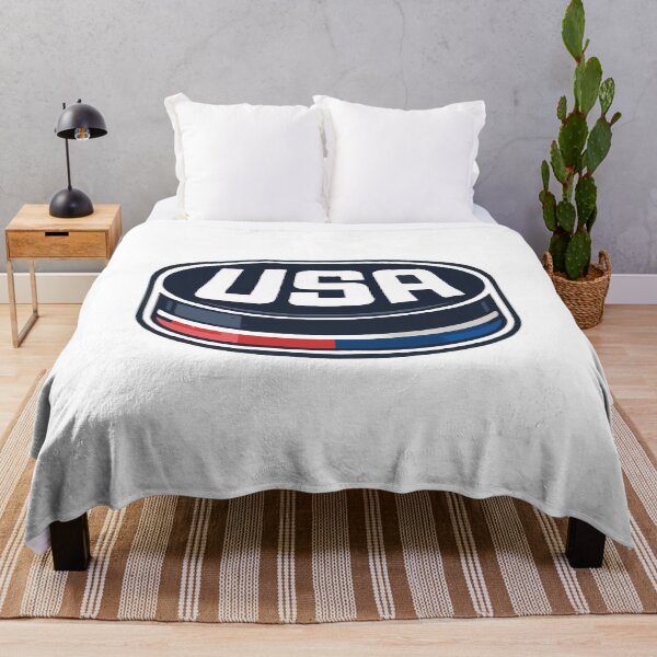 Item preview, Minimalist USA Hockey Puck Design – Modern Patriotic Ice Sports Graphic designed and sold by Custom Crest.