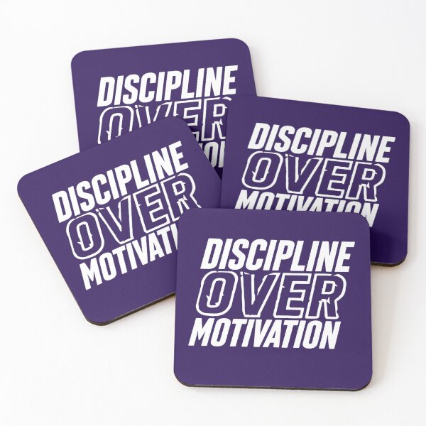 Item preview, Discipline Over Motivation | Bold Italic High-Impact Fitness Graphic designed and sold by PACS0011.