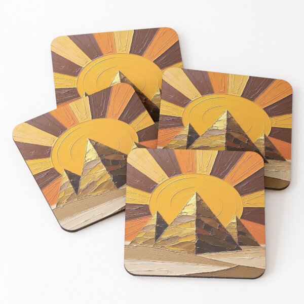 Item preview, Golden Sands Abstract Pyramid Desert Sunset designed and sold by The Design Asset Station.