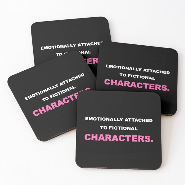 Item preview, Emotionally Attached To Fictional Characters Funny Bookish designed and sold by Mikidesign1988.