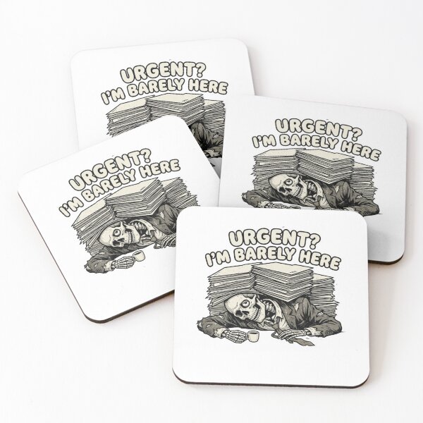 Item preview, Urgent I’m Barely Here Funny Skeleton Office Burnout Work Humor Design designed and sold by ZYNORAworld.