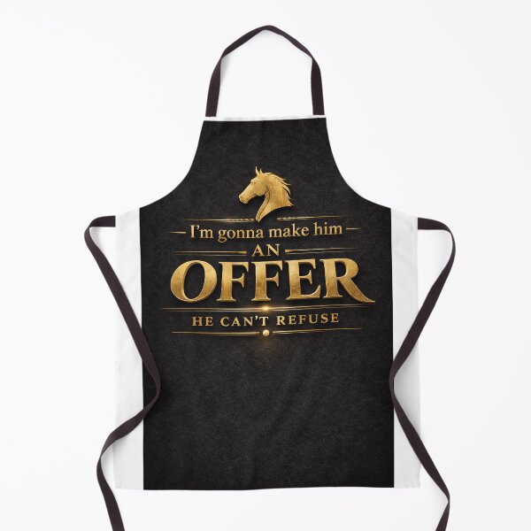 Item preview, Vintage Mafia Quote Typography – “I’m Gonna Make Him an Offer He Can’t Refuse” Gold Design designed and sold by MovieBuffs3000.