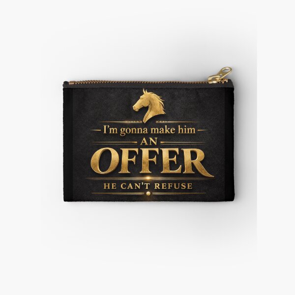 Item preview, Vintage Mafia Quote Typography – “I’m Gonna Make Him an Offer He Can’t Refuse” Gold Design designed and sold by MovieBuffs3000.