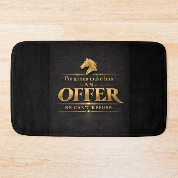 Item preview, Vintage Mafia Quote Typography – “I’m Gonna Make Him an Offer He Can’t Refuse” Gold Design designed and sold by MovieBuffs3000.
