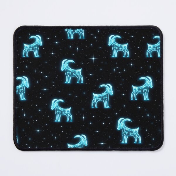 Aperçu de l'œuvre Capricorn Neon Goat Zodiac Pattern créée et vendue par QuantumOasis.