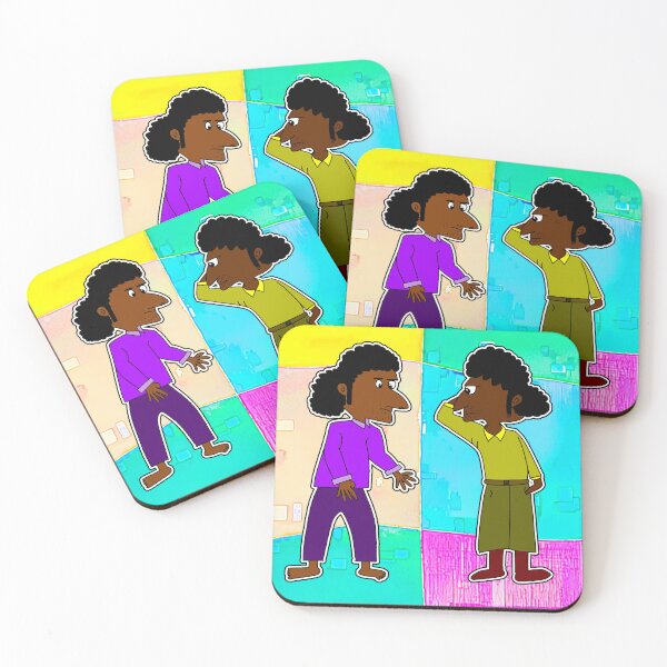 Item preview, "Twin Characters in Vibrant Abstract Background" designed and sold by nighttime1990.