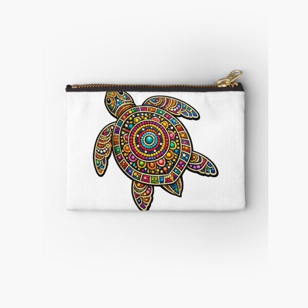 Item preview, Colorful Ocean Turtle Dot Art – Tribal Mandala Sea Life Design designed and sold by ArcticFoxStudio.