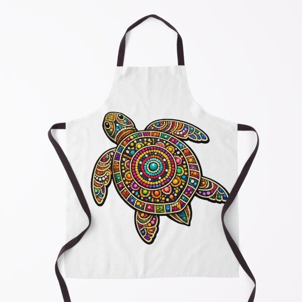 Item preview, Colorful Ocean Turtle Dot Art – Tribal Mandala Sea Life Design designed and sold by ArcticFoxStudio.