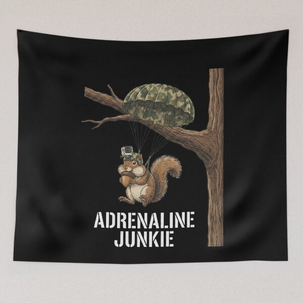 Item preview, Adrenaline Junkie Skydiving Squirrel with Acorn designed and sold by k3rstman1.
