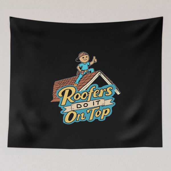 Item preview, Roofers Do It On Top Funny Roofing Contractor T-Shirt Gift for Construction Workers designed and sold by Popstudio85.