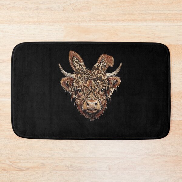 Item preview, Cute Highland Cow Face Leopard Coquette Bow Glasses Easter designed and sold by Boutkimaewab.