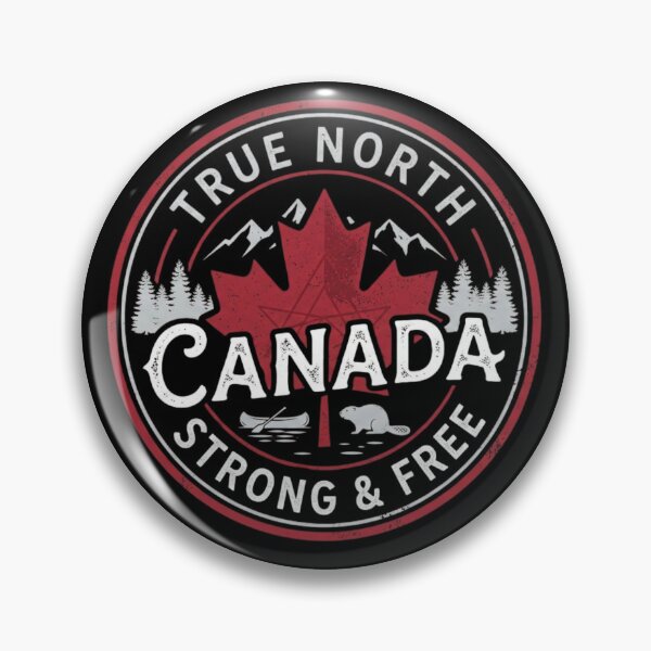 Item preview, Vintage Canada True North Strong & Free | Distressed Maple Leaf Badge designed and sold by Wear Sculpt.