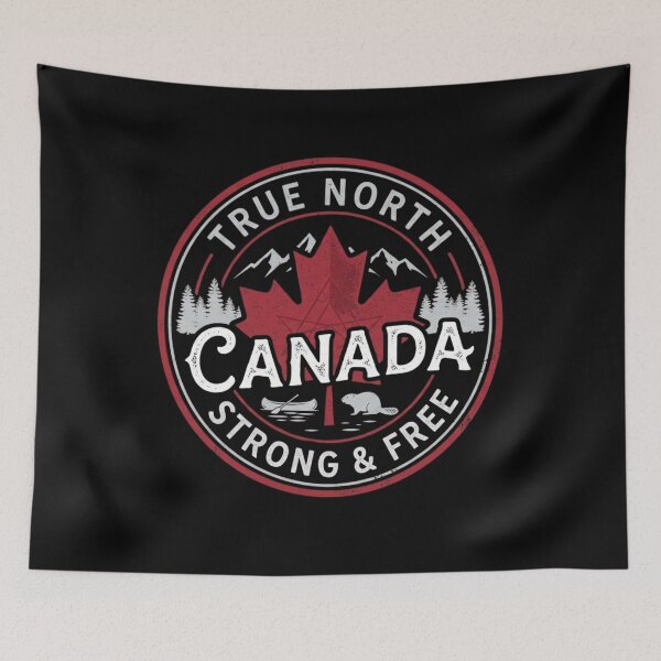 Item preview, Vintage Canada True North Strong & Free | Distressed Maple Leaf Badge designed and sold by Wear Sculpt.