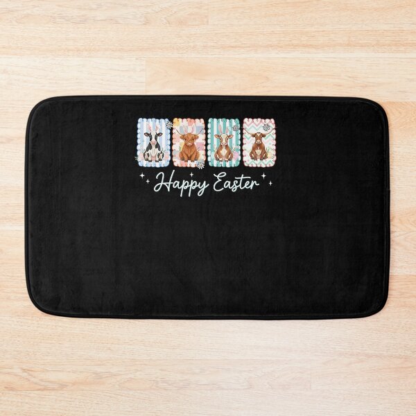 Item preview, Highland Cow Happy Easter Day Cute Bunny Heifer Cow Stamp designed and sold by Boutkimaewab.