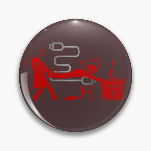 Item preview, Girlfriend Pulling Gamer from Computer - Wordless Funny Illustration. designed and sold by LunaPrintCo.