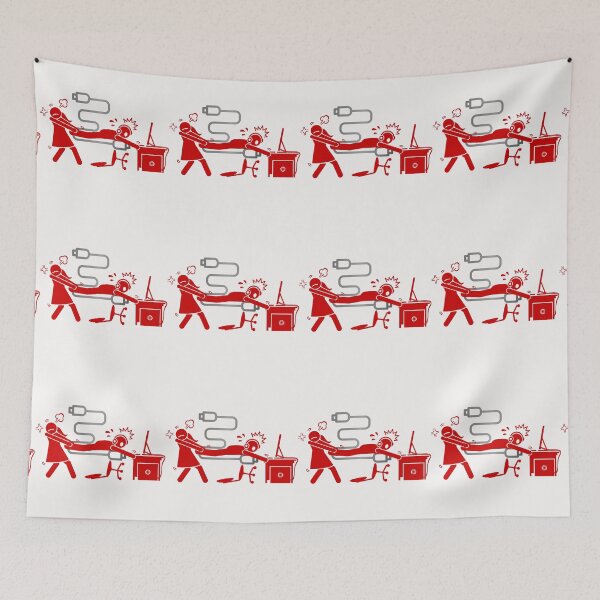 Item preview, Girlfriend Pulling Gamer from Computer - Wordless Funny Illustration. designed and sold by LunaPrintCo.