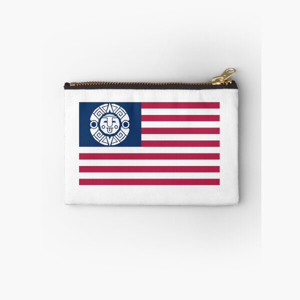 Item preview, USA Flag Aztec Calendar Crossover Mexican Heritage designed and sold by the Zarock Shop.