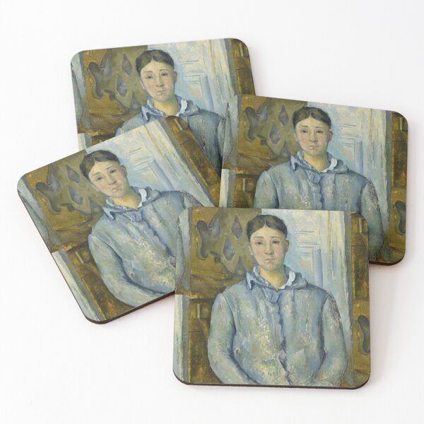 Item preview, Madame Cezanne in Blue by Paul Cézanne: Post Impressionist Portrait Print designed and sold by artofuniverse.