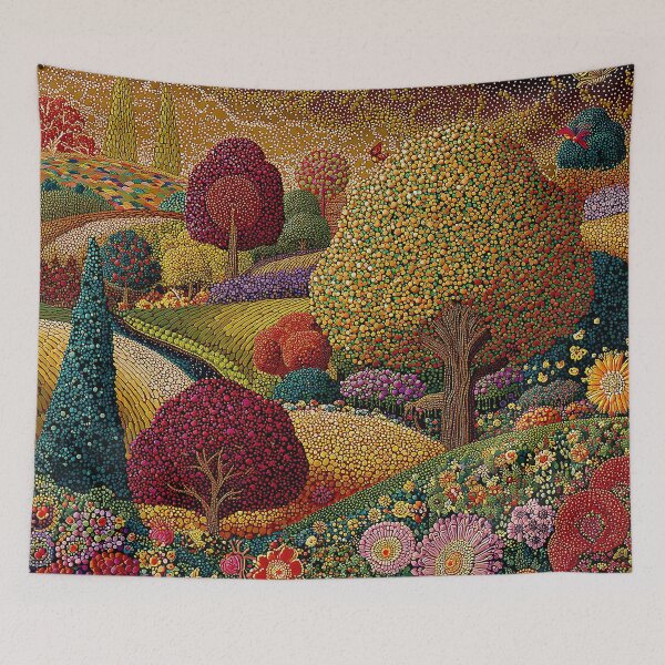 Item preview, Colorful Floral Springtime Landscape designed and sold by Neika Shimm Designs.