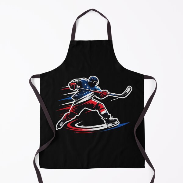 Item preview, USA Hockey Slapshot Silhouette – Patriotic Red White Blue Sports Graphic designed and sold by Custom Crest.
