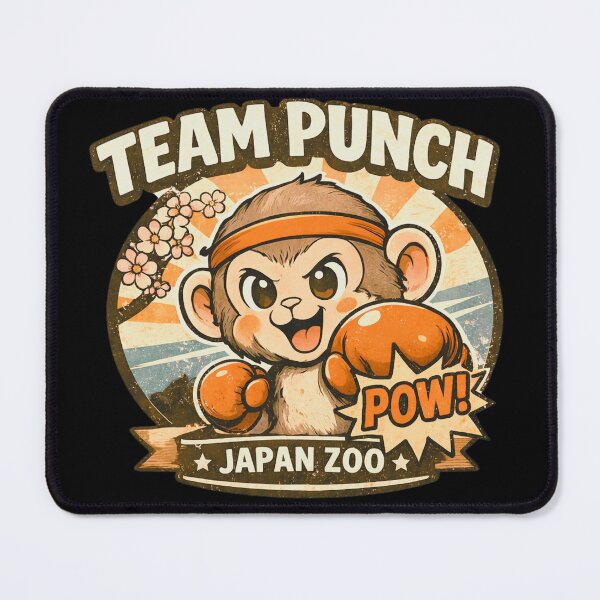 Item preview, Team Punch Cute Baby Monkey Retro Vintage Cartoon designed and sold by NicheBloom.