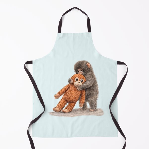 Item preview, Cute Punch Baby Monkey Hugging Orangutan Plushie | Cute Macaque designed and sold by t-patterns.