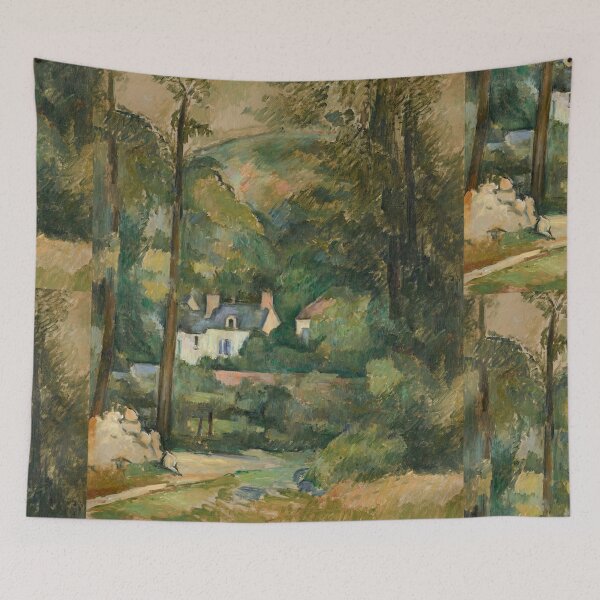 Item preview, Maisons Au Chou a Pontoise by Paul Cézanne: Serene Country Landscape designed and sold by artofuniverse.