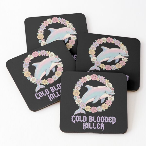 Item preview, Cold Blooded Killer Dolphin Pastel Floral Wreath designed and sold by k3rstman1.