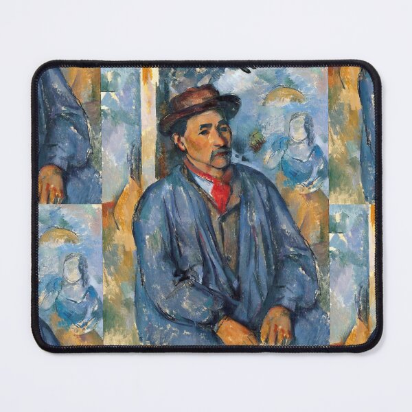 Item preview, Man in a Blue Smock by Paul Cézanne: Post Impressionist Portrait Print designed and sold by artofuniverse.