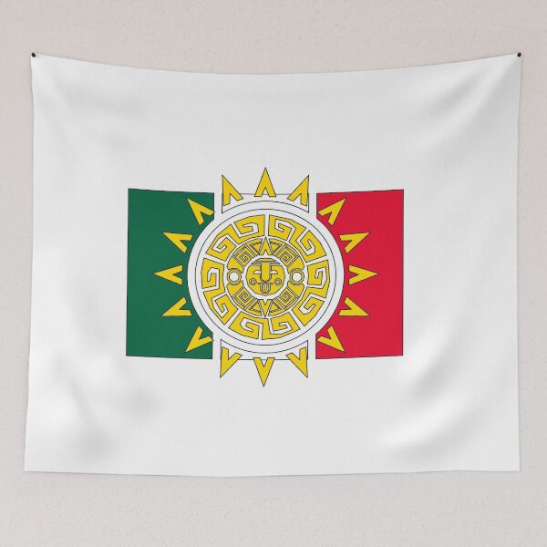 Item preview, Mexican Flag Aztec Calendar Crossover Mexican Heritage designed and sold by the Zarock Shop.