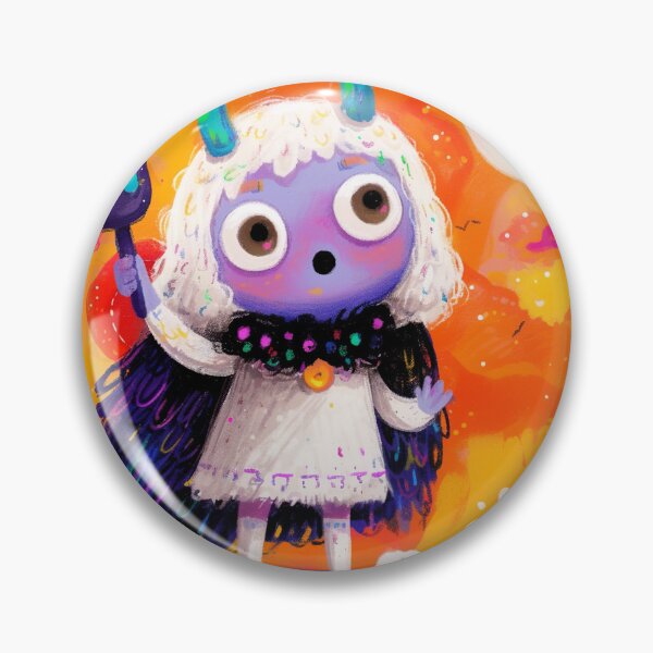 Item preview, Neon Kawaii Monster Under Crescent Moon designed and sold by bubblegoth.