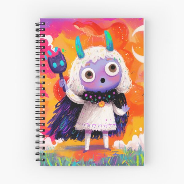 Item preview, Neon Kawaii Monster Under Crescent Moon designed and sold by bubblegoth.