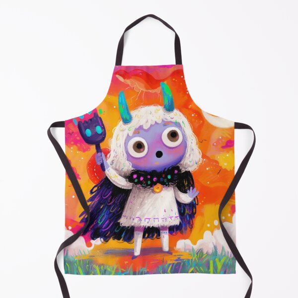 Item preview, Neon Kawaii Monster Under Crescent Moon designed and sold by bubblegoth.